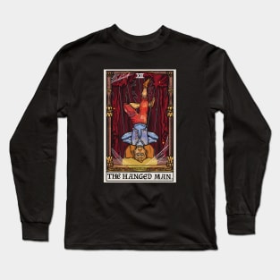 The Hanged Man Tarot Card Halloween Creepy Hanging Puppet Marionette Long Sleeve T-Shirt